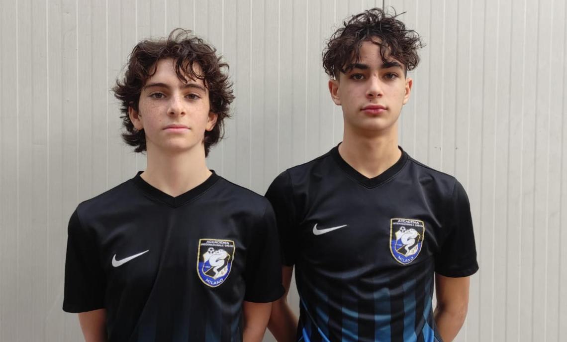 Davide Crapanzano (a sinistra) e Diego Madon (a destra) Accademia Inter Under 14