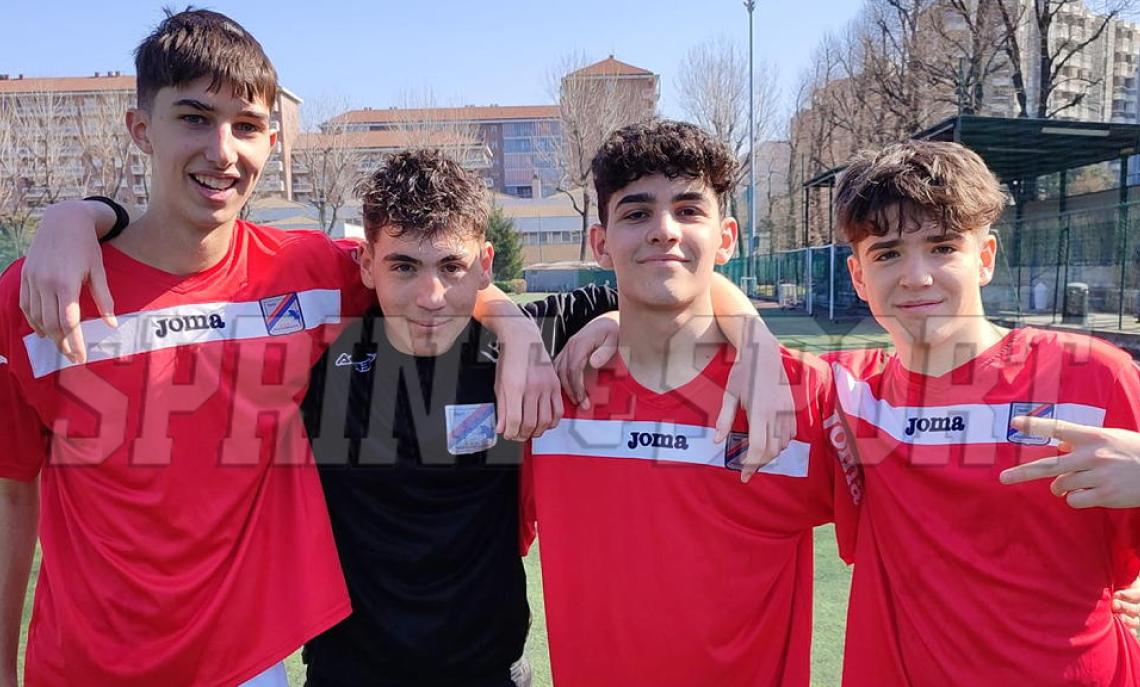 Pozzomaina Under 17. Matteo Chiapusso, Leonardo Rubino, Simone Bonghi, Tommaso Fierro