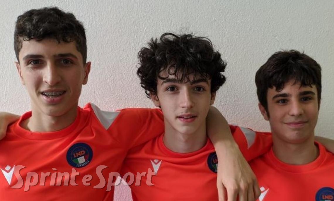  Luca Battaglia, Salvatore La Placa e Mattia Toscano, Rappresentativa Under 15 MILANO