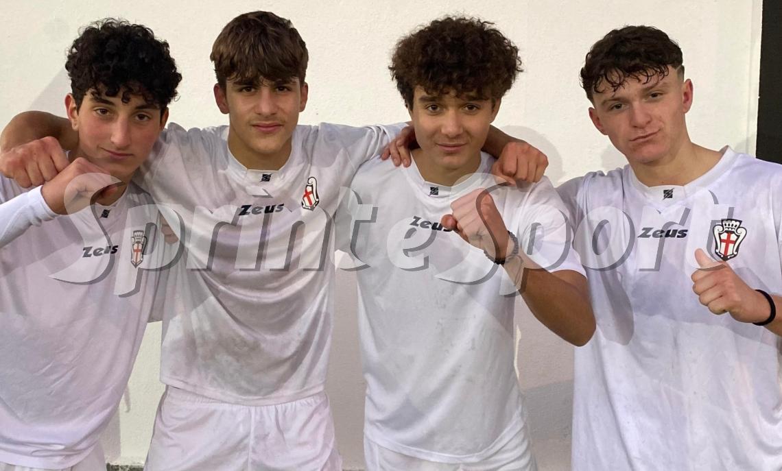 Megna Christian,  Caporale Mattia, Pregnolato Leonardo, Foti Simone, Pro Vercelli Under 17 Serie C