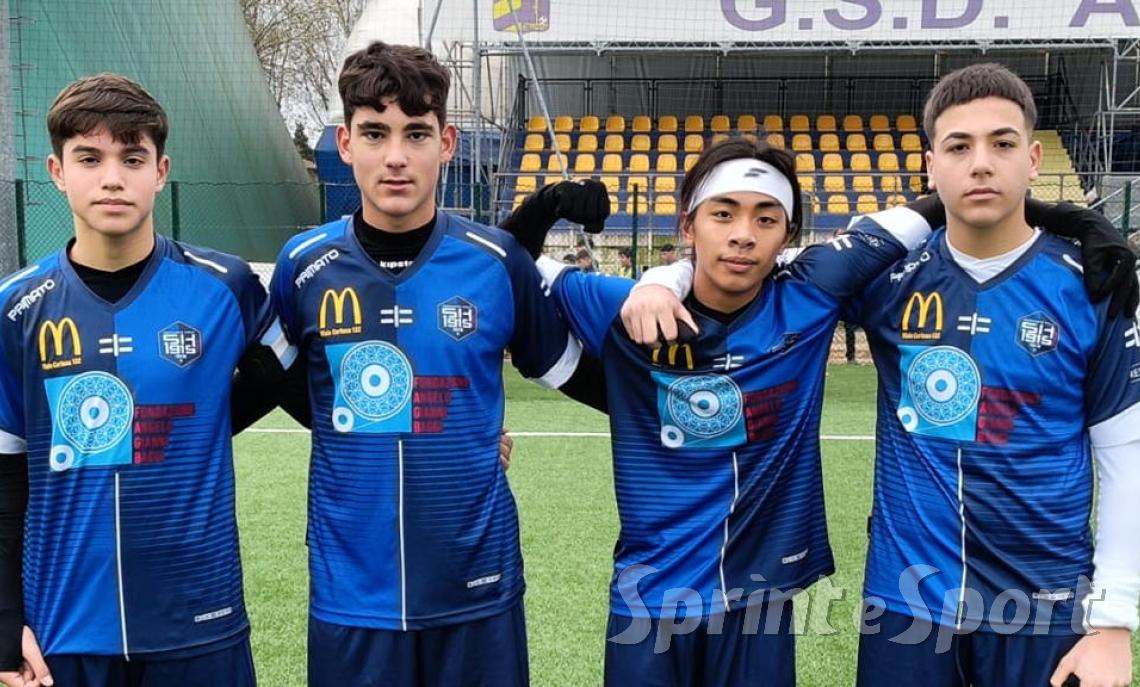Matteo Vozza, Alessio Rauli, Jairo Gonda e Mesti Hasani; SEMPIONE UNDER 16