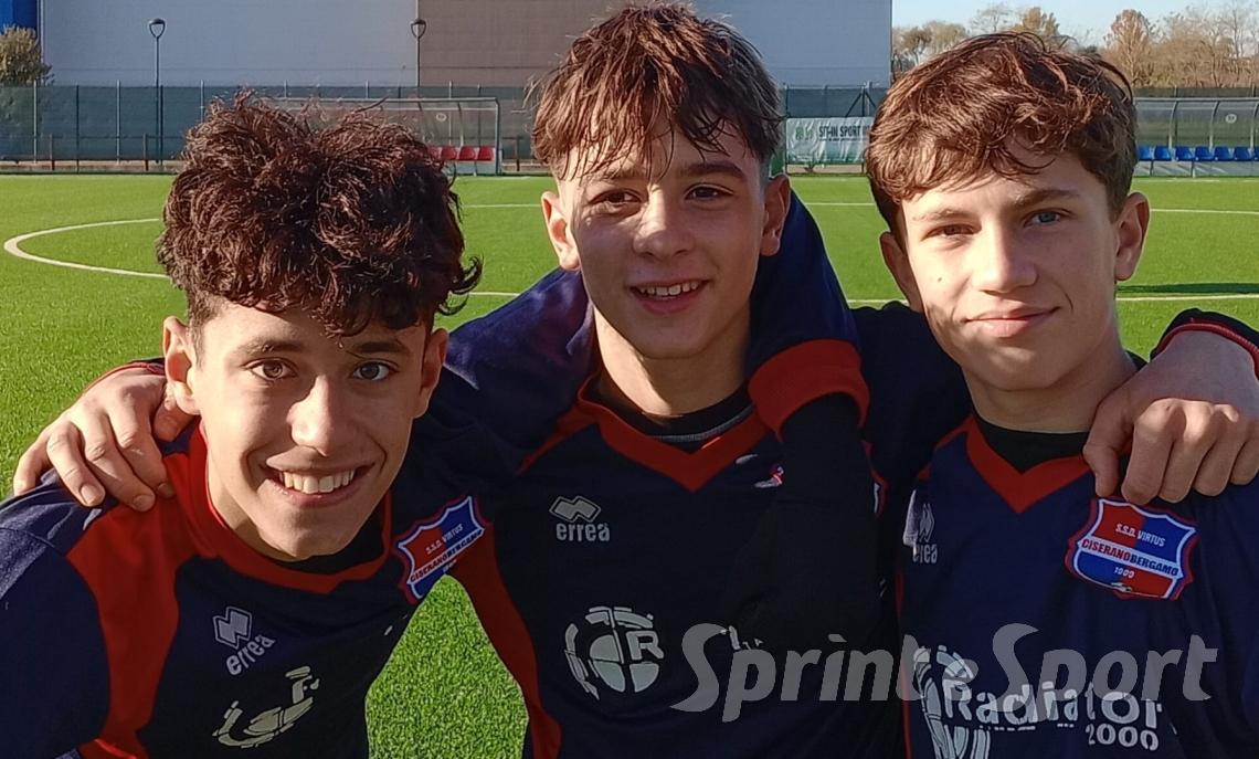 UNDER 14 VIRTUS CISERANO BERGAMO  •  Tommaso Cristini, Christian Garlaschi e Luca Londino