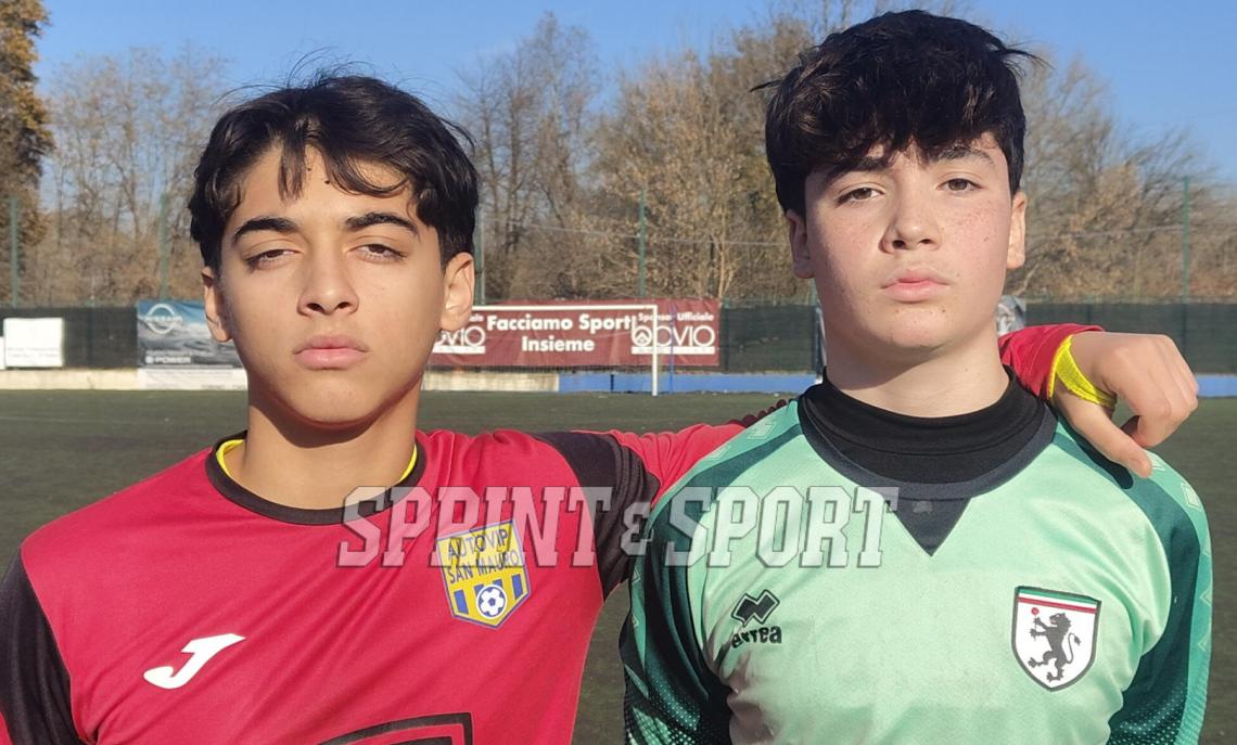 Under 15 • Luca Tambaro e Mattia Donà sono i due portieri protagonisti nello 0-0 tra Autovip San Mauro e Derthona.