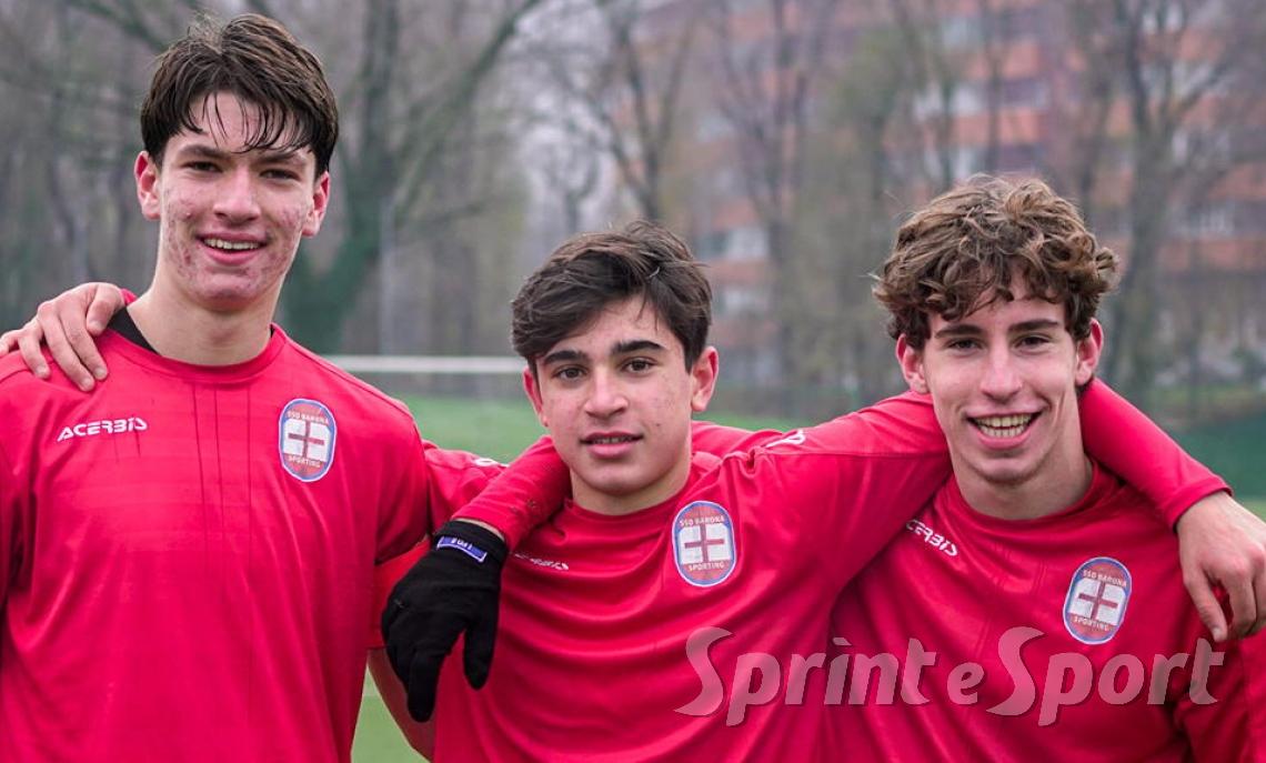 Luca Mapelli, Esteban Carta, Leonardo Ponticelli; BARONA SPORTING UNDER 17
