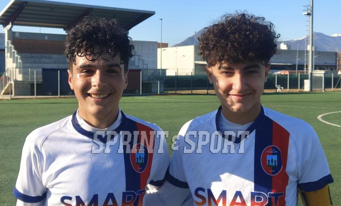 Under 15 • Thomas Caredda e Alessandro Gangi, marcatori nel 3-2 del Pianezza allo Charvensod.