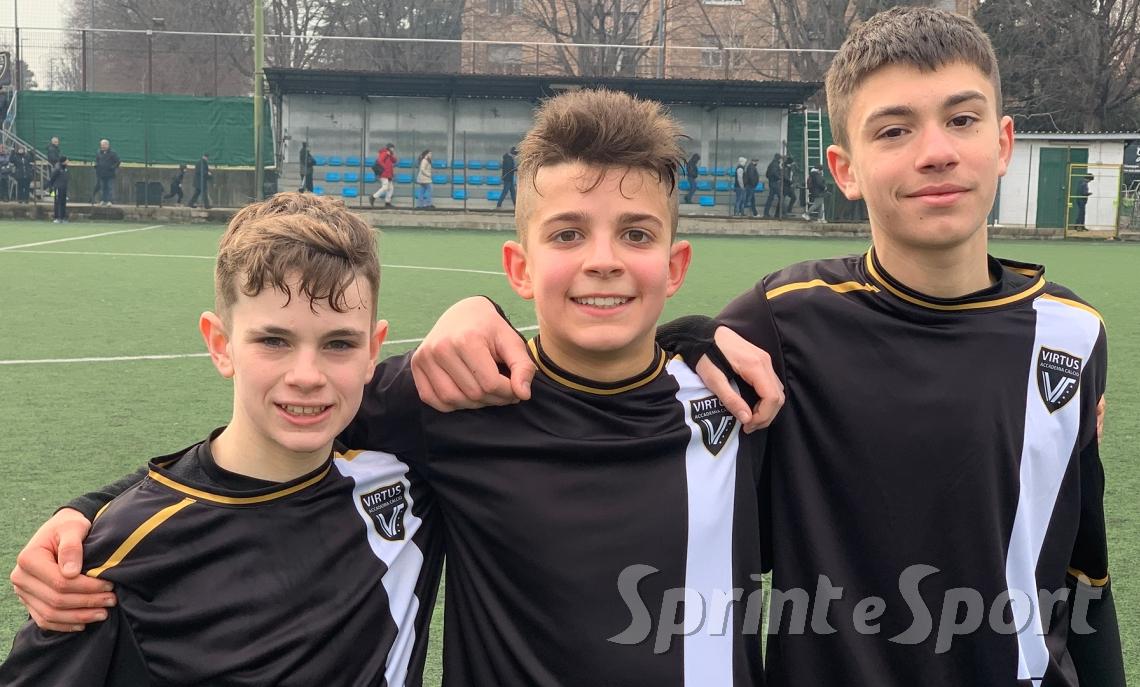 Christian Lupascu, Nicolò Sica, Emanuele Moscato Virtus Accademia-Ardor SF 5-0 Under 14 Ivrea