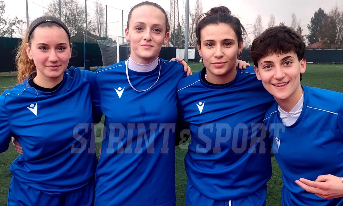 Rappresentativa Femminile Under 23 Piemonte e Valle d'Aosta: da sinistra Sophie Careri, Clara Altafin, Sara Orlandin e Aurora Battaglia