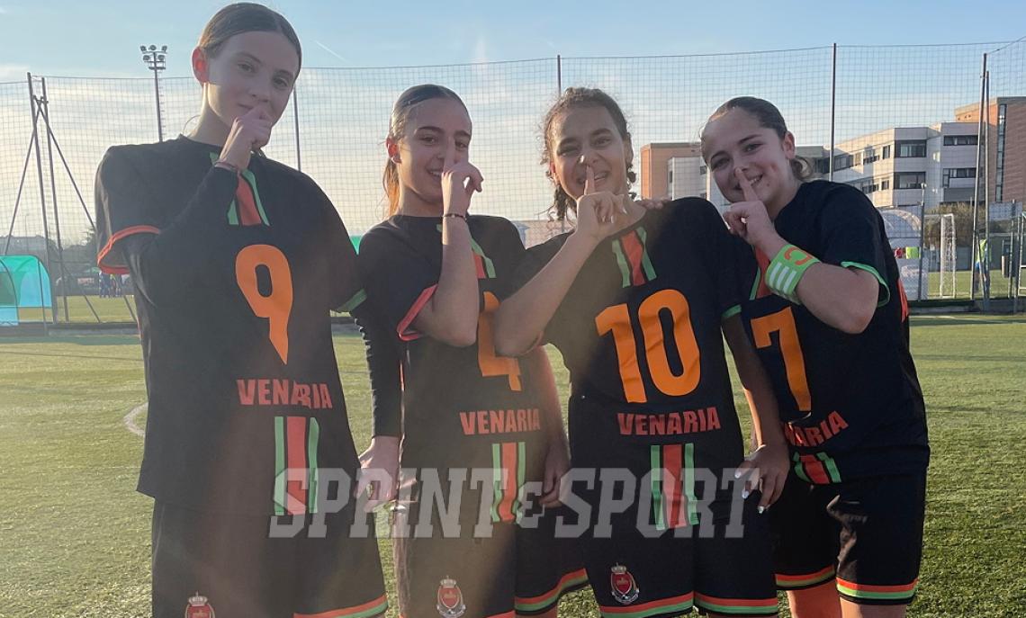 REGIONALI PIEMONTE UNDER 15 FEMMINILE: Borgo Vittoria-Venaria 1-7, in foto Paola Mellano, Aurora Sonoro, Ester Maiolino e Dalia Urzica