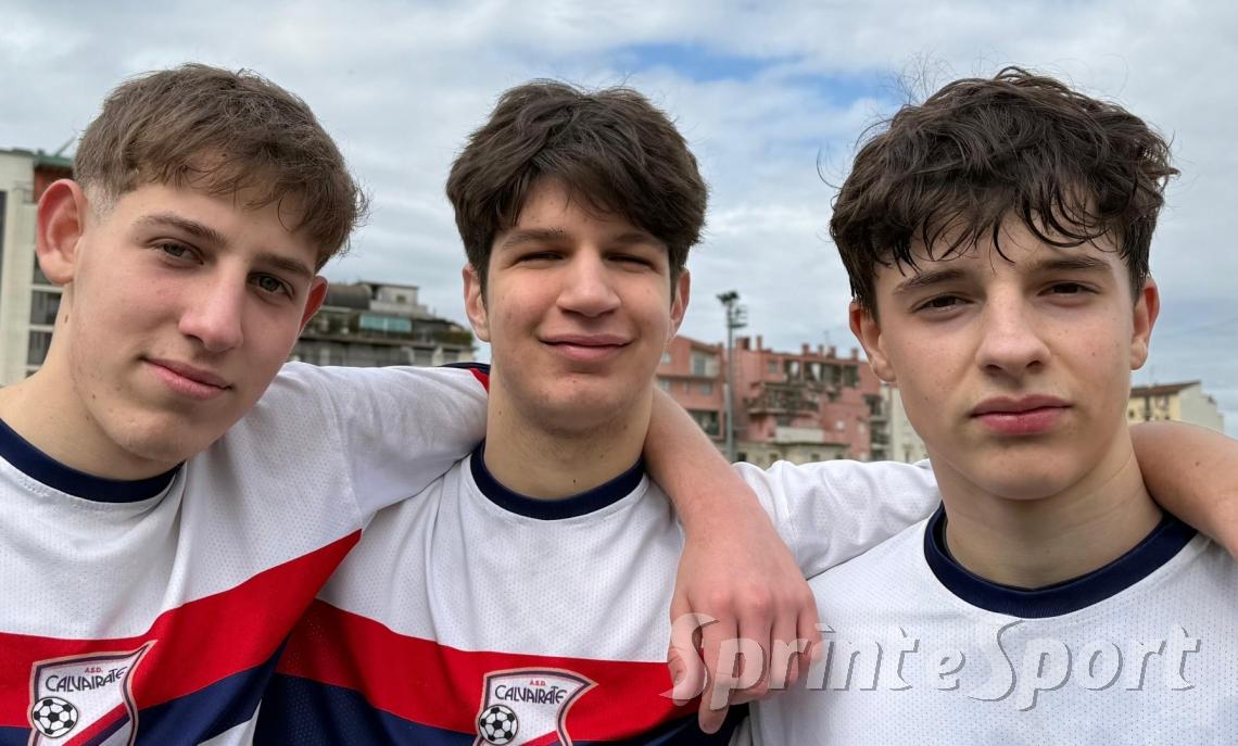 UNDER 16 ACADEMY CALVAIRATE • Leonardo Tavecchia, Matteo Casale e Giulio Aiello