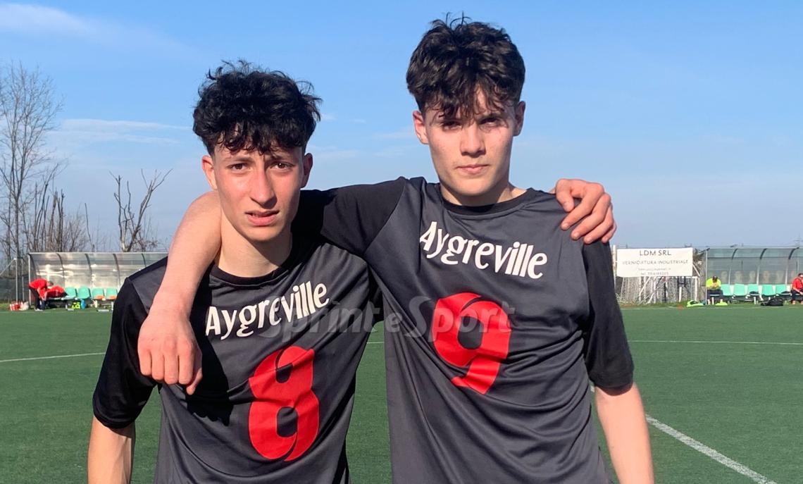 Under 16 Piemonte Pianezza-Aygreville 1-1• I protagonisti del match Lorenzo Cerni e Pietro Mercanti