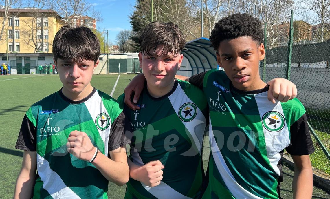 UNDER 14 TORINO REAL ORIONE-DORINA 3-3 • Emanuele Aracri, Umberto Pomarico e Divine Obioma sono i protagonisti dell'impresa giunta in via dei gladioli recuperando da 1-3 a 3-3 