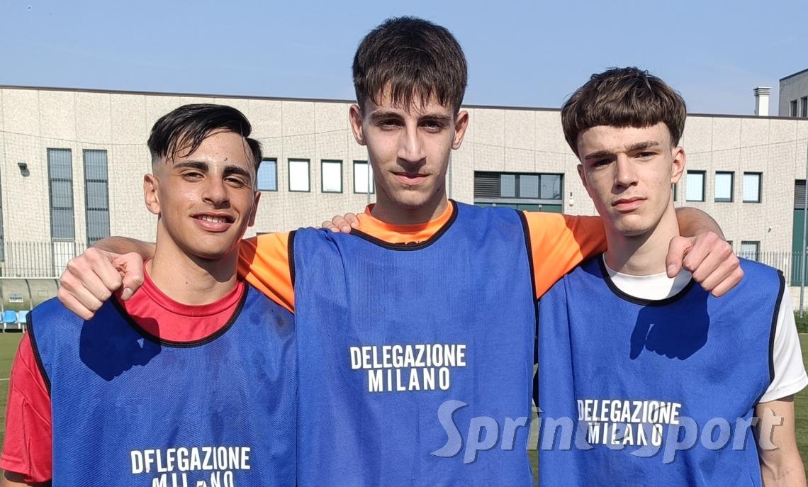 Nur Attia, Marco Sigillò e Lorenzo Corti; RAPP MILANO UNDER 17 