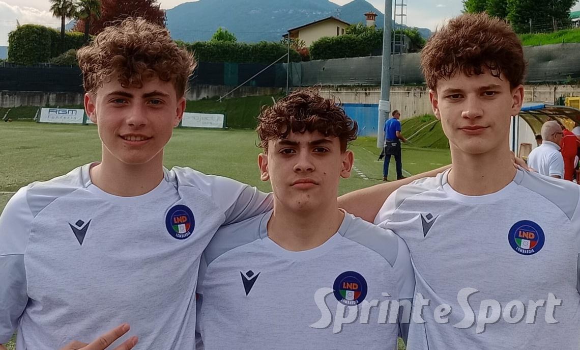 Sem Capelli, Cristopher Borassi e Tomaso Caselli; BERGAMO UNDER 15
