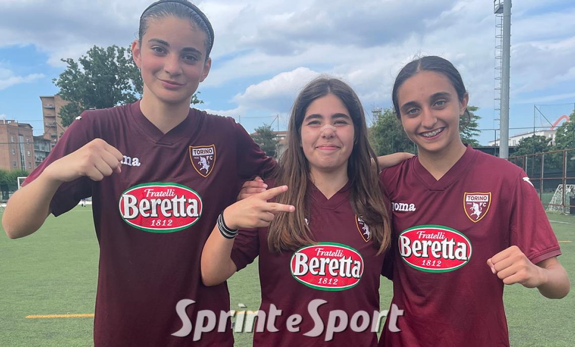 NAZIONALI UNDER 15 FEMMINILE: Torino-Sedriano 2-0, in foto Alessia Tarolla, Rebecca Bisaschi e Sofia Diroma