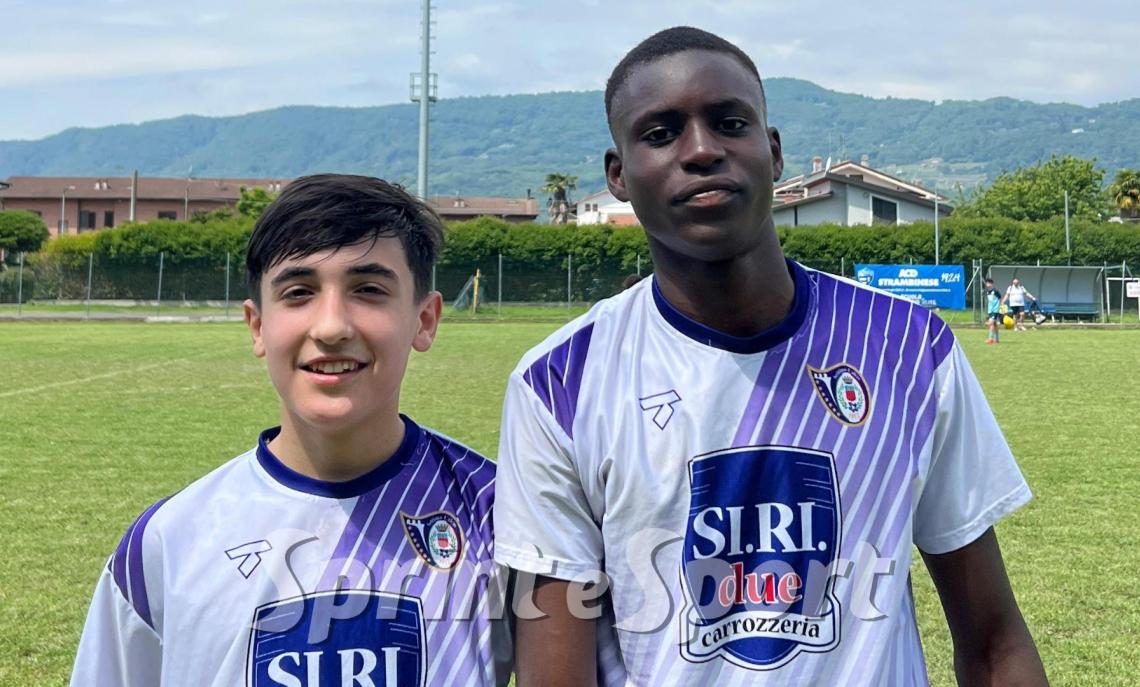 Under 15, Strambinese- Settimo 0-2, i due marcatori Marco Bono e Falilou Niang.  