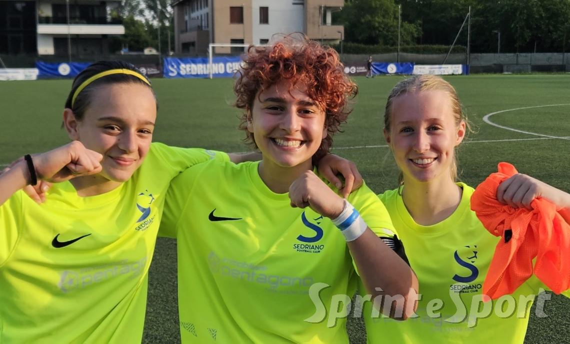 ALICE BERGAMASCHI, ELETTRA LEPORE E REBECCA FABEMOLI ● SEDRIANO UNDER 17 FEMMINILE