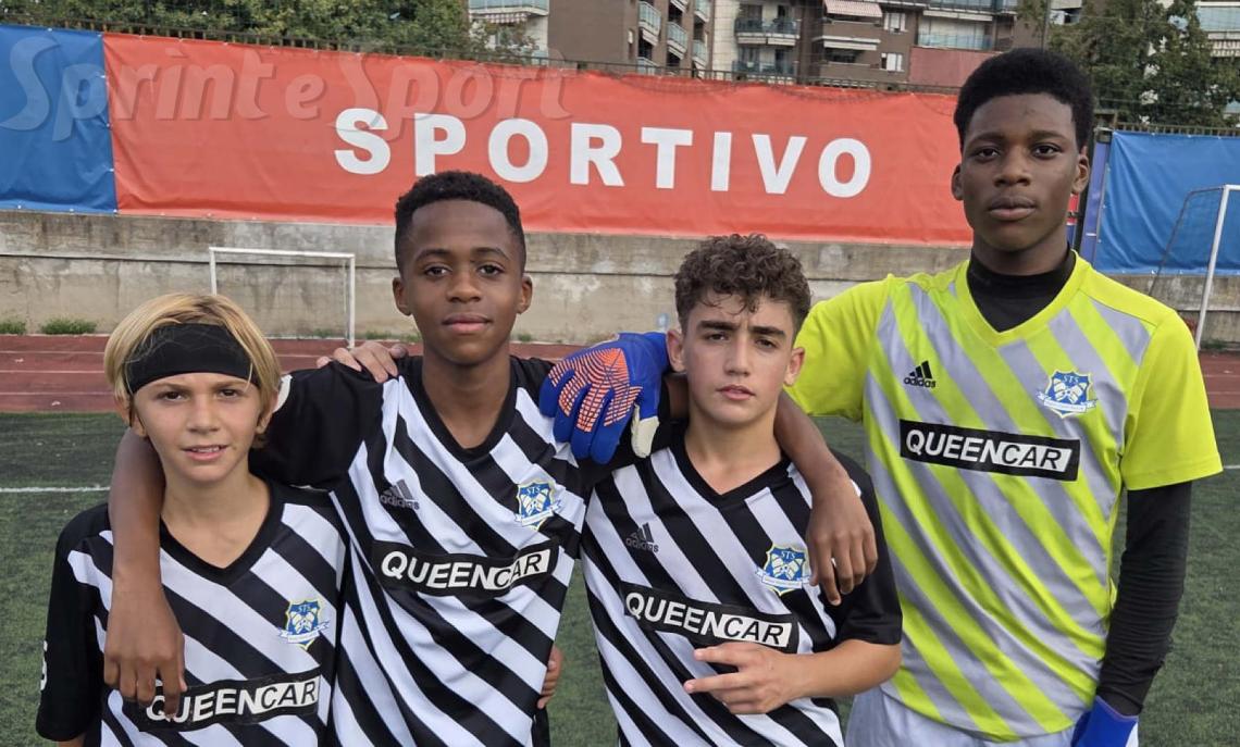 Regionali Piemonte, Under 15 Girone C Pozzomaina-Spazio Talent 2-3, i migliori dello Spazio Talent: (Da sinistra) Emanuel Campanale, Ayo Prosper, Simone Solito e Ebenezer Odigie