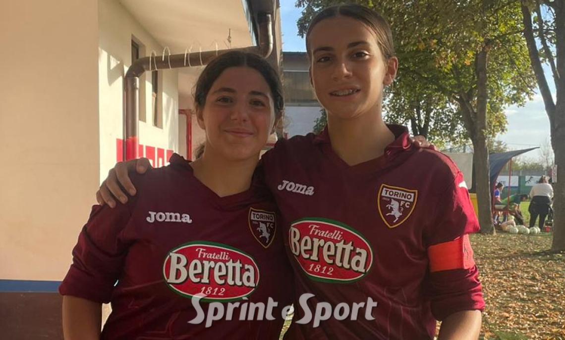 REGIONALI PIEMONTE UNDER 17 FEMMINILE: Alba Bra - Torino 0-2, in foto Marta Tamburella e Elena Longo