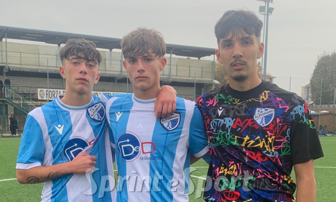 Under 17 Piemonte • Lascaris - Alpignano 1-2, i protagonisti del match Christian fiume, Mirko Spinapolice e Alessio Carlone.