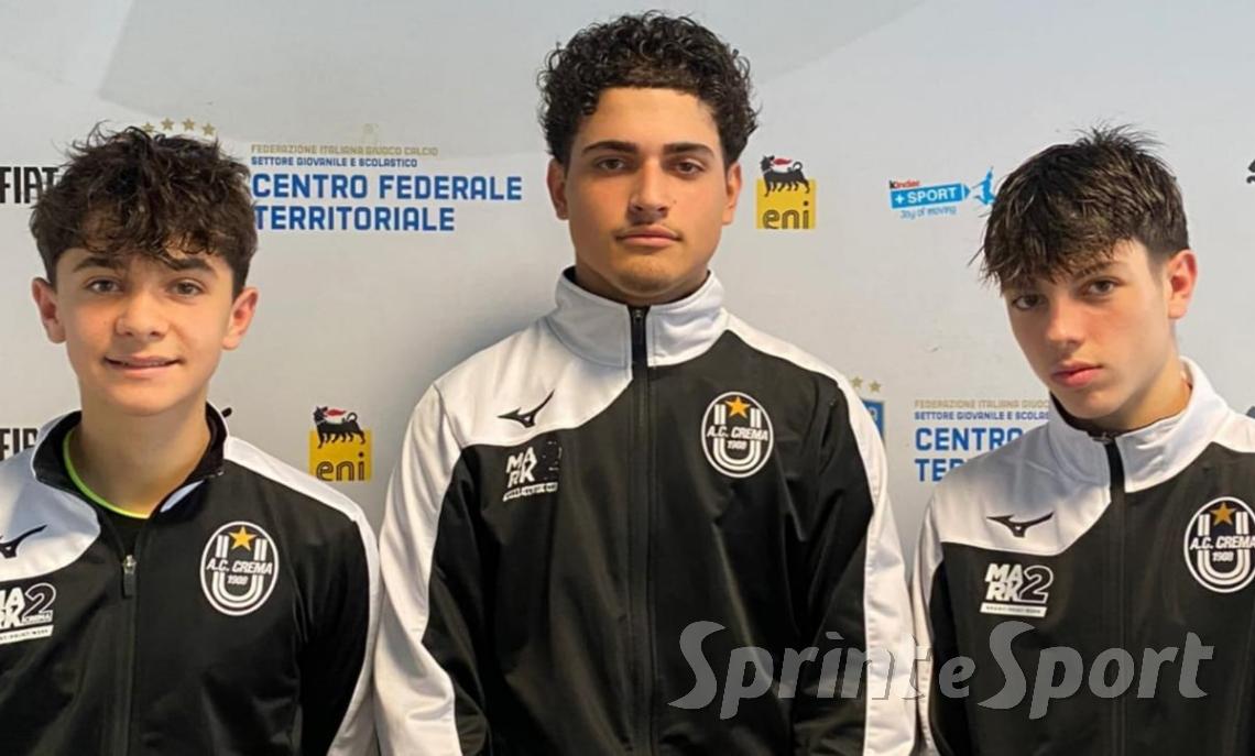 UNDER 15 ÉLITE CREMA • Samuele Ligorio, Matteo Susani e Riccardo Sacchi