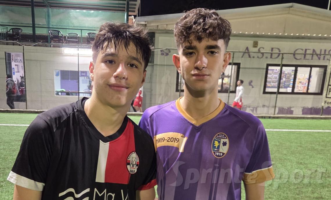 Regionali Piemonte Under 16, Cenisia-CBS 2-2, I protagonisti della gara: (da sinistra) Daniele Tealdo e Giovanni Allemandi