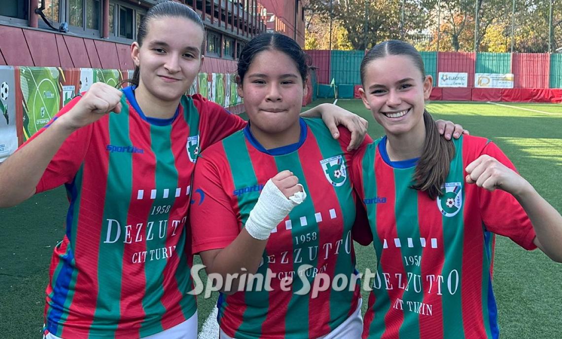 REGIONALI PIEMONTE UNDER 17 FEMMINILE: Cit Turin-Venaria 2-2, in foto Sara Rotaru, Channel Leon e Alice Tironzelli