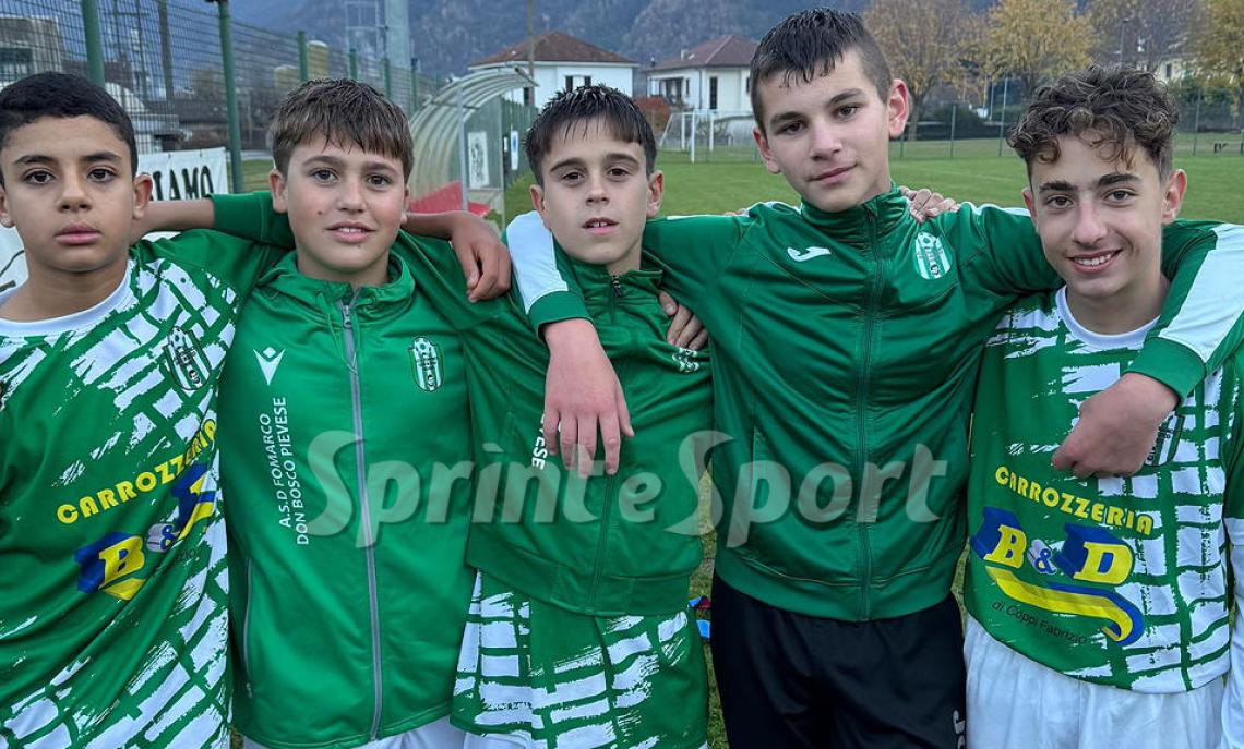 Under 14- Fomarco-San Francesco- I marcatori Mouatassim, Racco, Pinaglia, Blardone e Coppi