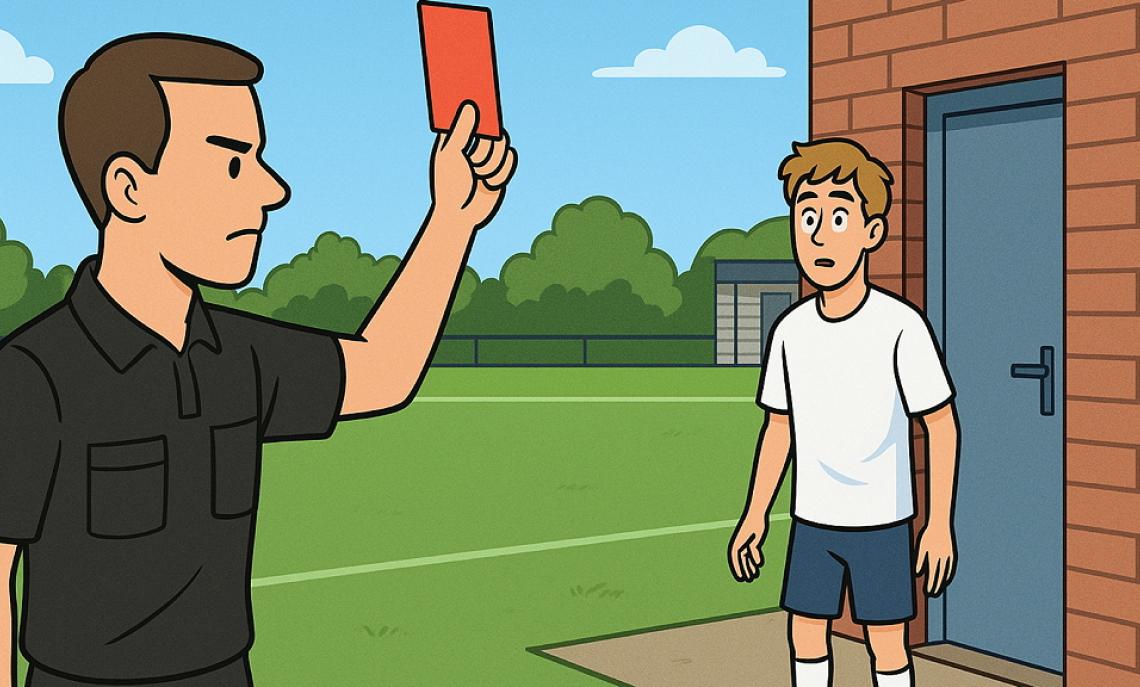 Si prende dieci giornate di squalifica, ma lui era già sotto la doccia! Clamoroso scambio di persona sul referto 