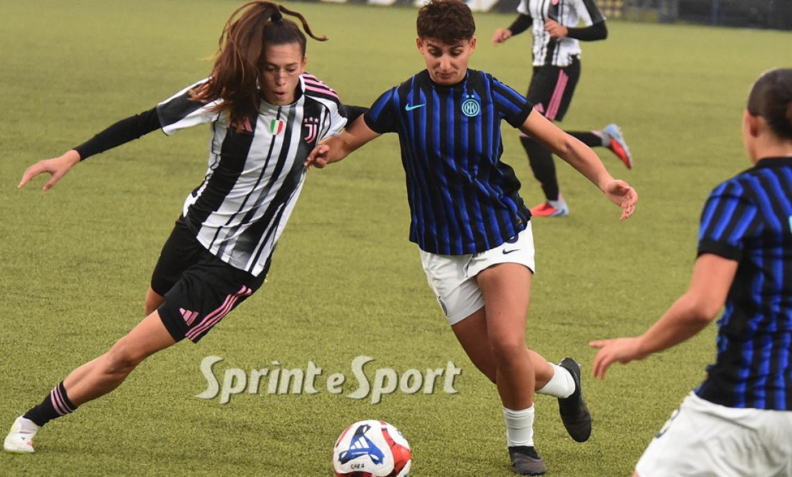 PRIMAVERA 1 FEMMINILE: Juventus - Inter 2-2, in foto Carolina Bertora e Lucrezia Corti (entrambe in gol)