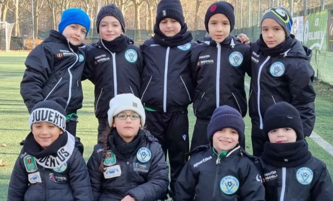 L'ASD Real Orione diventa Scuola Calcio riconosciuta: da sinistra Cosimo Agnino, Marco Roggero, Giovanni Spina, Luca Piccareta