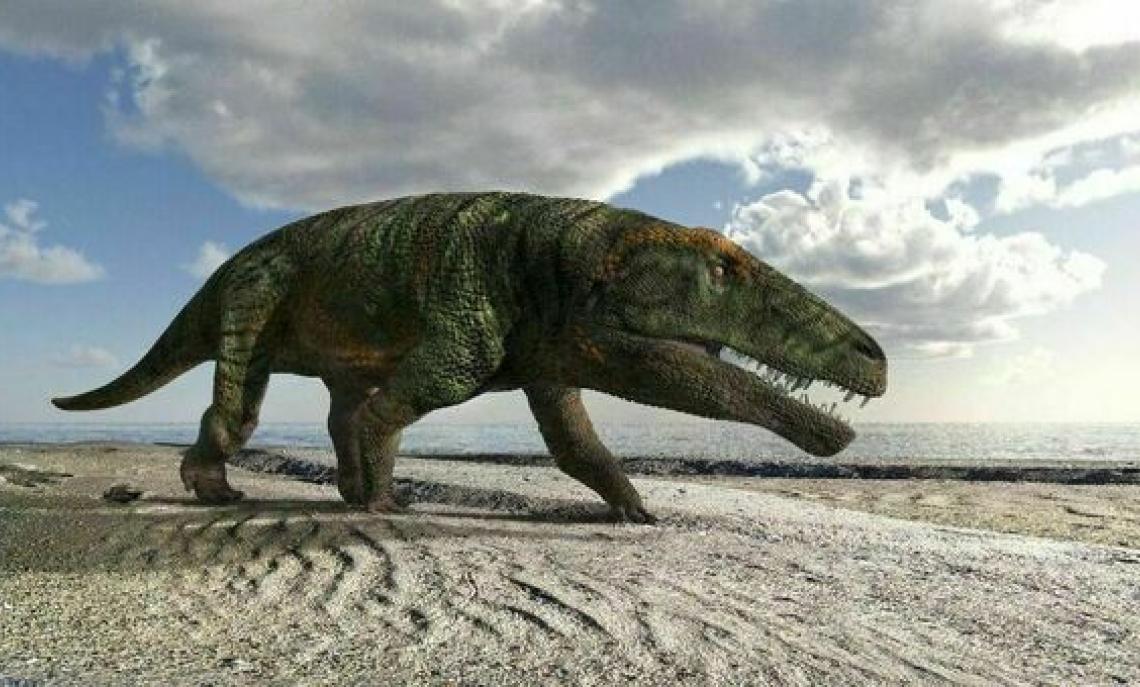 Ricostruzione grafica dei coccodrilli preistorici trovati recentemente nella cuneese Val Maira