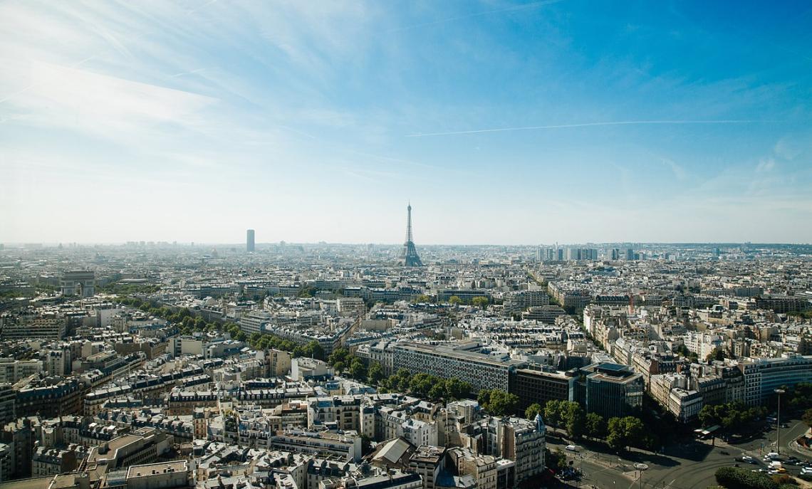 Visione aerea della capitale francese Parigi, sede di alcuni importanti club