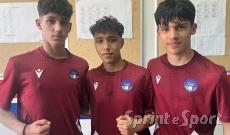 Under 14 Rappresentativa Pinerolo: Lorenzo Pirolo, Marwan Kerarmi, Francesco Rege Volp.
