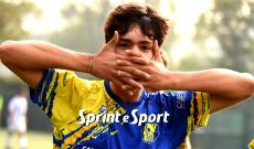 Under 15 Provinciali Torino Girone A, Bacigalupo-Vianney 1-4: l'esultanza alla Gyokeres di Alessandro Messina (foto Cassarà)