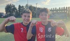 ACC. CALVAIRATE UNDER 14 - Carini e Paparella, autori dei due gol vittoria