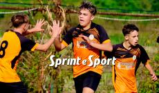 Under 15 Provinciali Torino Girone D, Olympic Collegno-Tetti Rivalta 2-1: l'esultanza di Alessandro La Barbera per il gol che decide la partita (foto Olivia Rigazzi)