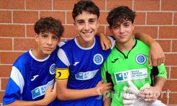 Under 17 Provinciali Asti, Carmagnola: Alberto Prino, il capitano Gianluca Sassi e la saracinesca Edoardo di Palermo, qui al Grande Slam