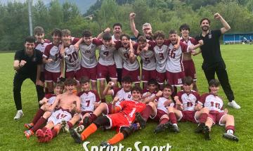Under 14 Provinciali Pinerolo, Luserna-Saluzzo 0-2: La squadra in festa per la promozione ai Regionali