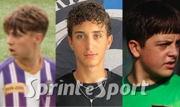 Mercato 2010, in foto da sinistra: Luca Cristoforachis (Virtus Cenisia), Andrea Ferrero (Ciriè) e Mattia Ensabella (FC Volpiano)