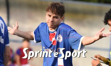 Under 17 Grande Slam, Nichelino Hesperia-Cenisia 2-1: l'esultanza di Gabriele Tomatis per il primo gol (foto Cassarà)