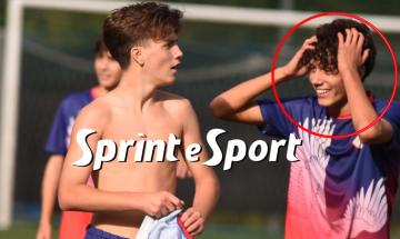Under 16 Provinciali Torino Girone C, Venaria-Druentina 1-2: l'esultanza di Gabriele Merlo e Tommaso De Rosa (foto Cassarà)