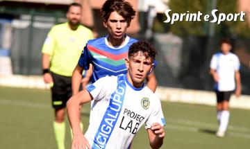 Under 15 Provinciali Torino, Girone A: Academy Bacigalupo-Rapid Torino 1-0, Martino Bert vs Daniele Stifanelli (foto Cassarà)