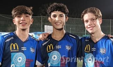 Dennis Gallina, Hicham Kasmi e Corrado Ziliotto; SEMPIONE UNDER 17