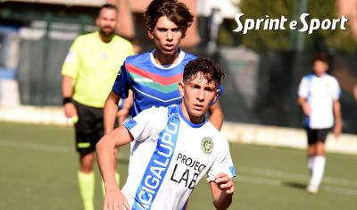 Under 15 Provinciali Torino, Girone A: Academy Bacigalupo-Rapid Torino 1-0, Martino Bert vs Daniele Stifanelli (foto Cassarà)