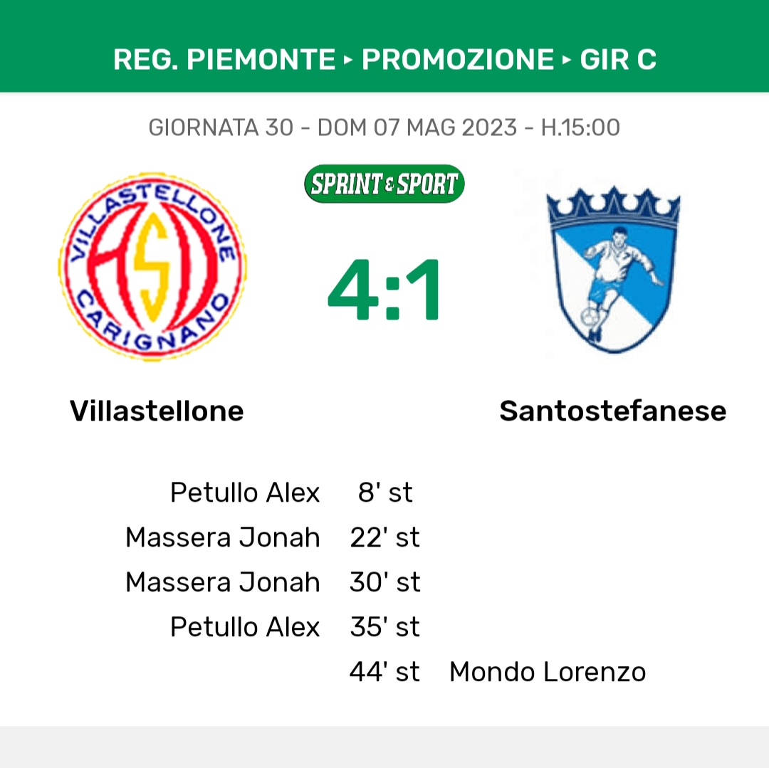 Villastellone Carignano - Santostefanese
