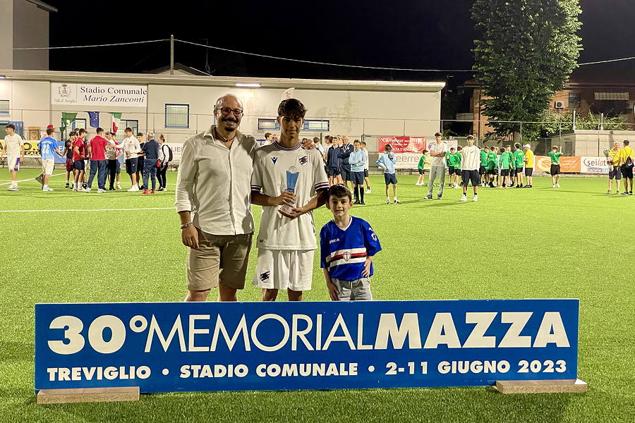 Achille Colombo della Sampdoria è il capocannoniere del Memorial Mazza categoria Under 16