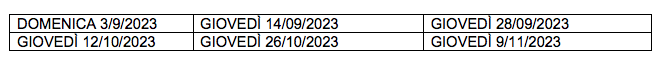 CALENDARIO COPPA