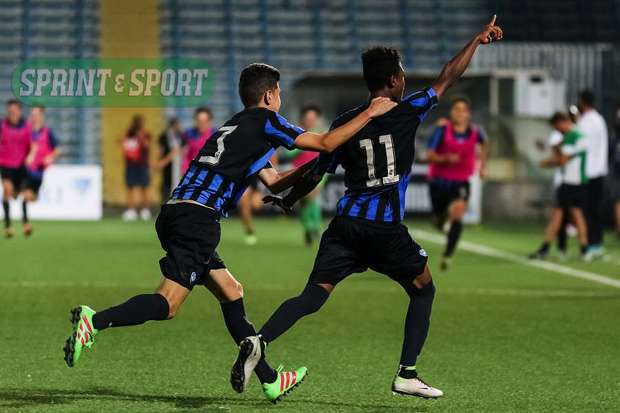 Atalanta-Roma, finale Scudetto Giovanissimi 2016: l'esultanza con Brogni